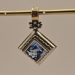 Michael Dawkins Silver and Blue Pendant
